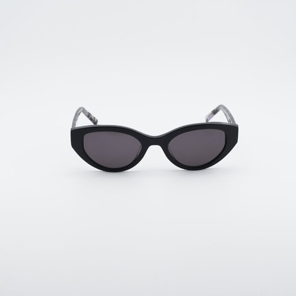 DKNY DK548S 001 Sunglasses Black Cat Eye Frame, Grey Lenses main image 7